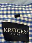 Vorschaubild 5 von Trachtenhemd Herren Kariert Blau Weiß Gr. XS 44 Baumwolle Stickerei