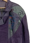 Vorschaubild 3 von Lederjacke Herren Lila Gr. 48/M Grafisch Vintage Langarm Freizeit Herbst/Winter