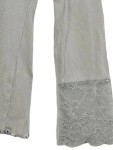 Vorschaubild 4 von Langarmshirt Damen Gr. 38 M Grau Spitze Rippstrick Baumwolle Shirt