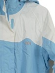 Vorschaubild 2 von Damen Jacke Gr. 40 L Weiß Blau Outdoor Regenjacke Kapuze Logo
