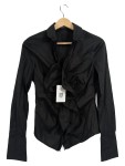 Vorschaubild 1 von Damen Bluse Langarm Rüschen Schwarz Gr. 34/XS Elegant