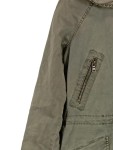 Vorschaubild 4 von Damen Parka Gr. 40 Oliv Stickerei Vogel Baumwolle Kapuze Jacke