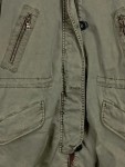 Vorschaubild 3 von Damen Parka Gr. 40 Oliv Stickerei Vogel Baumwolle Kapuze Jacke