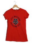 Vorschaubild 1 von Damen T-Shirt Rot Logo-Print Gr. 36/S Baumwolle
