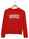 Vorschaubild 1 von Boss Sweatshirt Damen Rot Logo Print Pullover Gr. XS 34