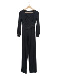 Vorschaubild 1 von London Damen Jumpsuit Gr. 36/S Schwarz Elegant Wickeloptik