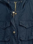 Vorschaubild 2 von Parka Damen Blau Gr. 38/M Baumwolle Uni Casual Freizeit Kapuze