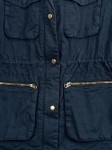 Vorschaubild 3 von Parka Damen Blau Gr. 38/M Baumwolle Uni Casual Freizeit Kapuze