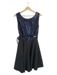 Vorschaubild 1 von Cocktailkleid Pailletten Blau Schwarz Gr. 38 M Damen Party