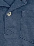Vorschaubild 4 von Poloshirt Kinder Jungen Gr. 104 Blau Meliert Kurzarm Baumwoll-Mix Basic