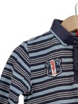 Vorschaubild 2 von Poloshirt Langarm Jungen Gr. 86 Blau Gestreift Patches Shirt