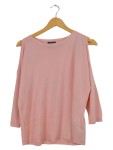 Vorschaubild 1 von Damen Pullover Rosa Gr. S Cold-Shoulder Strick
