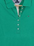 Vorschaubild 2 von Poloshirt Damen Gr. 36/S Grün Slim Fit Baumwolle Stretch Logo