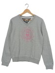 Vorschaubild 1 von Damen Sweatshirt Gr. M Grau V-Ausschnitt Baumwolle
