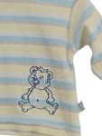 Vorschaubild 3 von Baby Langarmshirt Gr. 68 Gestreift Teddybär Motiv Nicki Pullover Organic