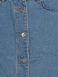 Vorschaubild 4 von Jeansrock Damen Baumwolle Blau Gr. 36 S Midirock A-Linie