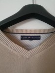 Vorschaubild 7 von Pullover Herren V-Ausschnitt Gr. M Beige Baumwolle Basic Logo