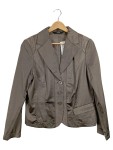 Vorschaubild 1 von Blazer Damen Gr. 40/L Braun Baumwolle Uni Elegant Langarm Business Knopf