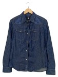 Vorschaubild 1 von Damen Jeanshemd Hemdbluse Blau Stickerei Gr. S 36