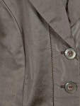 Vorschaubild 3 von Blazer Damen Gr. 40/L Braun Baumwolle Uni Elegant Langarm Business Knopf