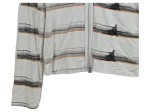 Vorschaubild 8 von Strickjacke Damen Gr. 38/M Weiß Gestreift Reißverschluss Viskose Stretch