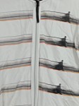 Vorschaubild 3 von Strickjacke Damen Gr. 38/M Weiß Gestreift Reißverschluss Viskose Stretch