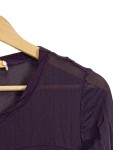 Vorschaubild 6 von Damen Langarmshirt Gr. 34/XS Lila Strass Mesh Viskose Elegant Party