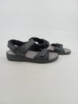 Vorschaubild 3 von Damen Sandalen Leder Schwarz Gr. 38 Klettverschluss Komfort