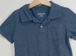 Vorschaubild 2 von Poloshirt Kinder Jungen Gr. 104 Blau Meliert Kurzarm Baumwoll-Mix Basic