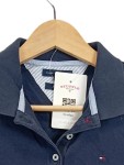 Vorschaubild 5 von Poloshirt Damen Blau Gr. 34/XS Baumwolle Uni Casual Kurzarm Knopf
