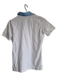 Vorschaubild 2 von Poloshirt Damen Gr. 38 M Weiß Blau Strass Logo Baumwolle Stretch Shirt