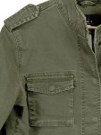 Vorschaubild 6 von Outdoorjacke Damen Gr. 40/L Oliv Baumwolle Elasthan Uni Langarm Freizeit
