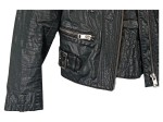 Vorschaubild 4 von Lederjacke Damen Schwarz Gr. 36/S Uni Casual Langarm Freizeit Polyester