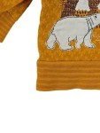 Vorschaubild 4 von Kinder Pullover Gr. 98 Gelb Eisbär Fuchs Motiv Bio Baumwolle Sweatshirt