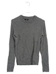 Vorschaubild 1 von Damen Pullover Wolle Kaschmir Meliert Rippstrick Grau M