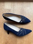 Vorschaubild 2 von Pumps Damen Wildleder Blau Klassisch Elegant Gr. 36