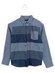 Vorschaubild 1 von Freizeithemd Kinder Gr. 128 Blau Baumwolle Gestreift Casual Langarm