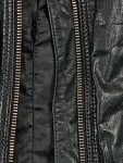 Vorschaubild 6 von Lederjacke Damen Schwarz Gr. 36/S Uni Casual Langarm Freizeit Polyester