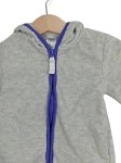 Vorschaubild 2 von Fleecejacke Kinder Gr. 86 Grau Polyester Uni Casual Langarm Freizeit