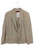 Vorschaubild 1 von Blazer Damen Gr. 44/XXL Beige Schurwolle Uni Business Langarm Knopf