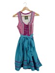 Vorschaubild 1 von Dirndl Trachtenkleid A-Linie Kariert Rüschen Stickerei Gr. 34 XS
