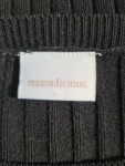 Vorschaubild 3 von Strickkleid Damen Gestreift Rippstrick Midikleid Schwarz M 38