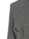 Vorschaubild 3 von Damen Pullover Wolle Kaschmir Meliert Rippstrick Grau M