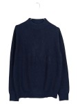 Vorschaubild 1 von Pullover Herren Blau Gr. 50/L Baumwolle Uni Klassisch Langarm