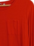Vorschaubild 2 von Langarmshirt Damen Gr. 38/M Rot Viskose Uni Casual Freizeit Ohne Verschluss