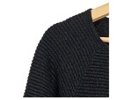 Vorschaubild 3 von Damen Pullover Gr. 44 XXL Schwarz Glitzer Lurex Rippstrick Modern