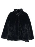 Vorschaubild 1 von Pelzjacke Damen Gr. 44/XXL Schwarz Polyester Elegant