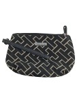 Vorschaubild 1 von Clutch Wristlet Damen Schwarz Beige Monogramm Tasche