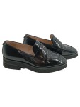 Vorschaubild 1 von Damen Loafer Slipper Schwarz Lackleder Gr. 36 Penny Loafer