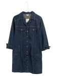 Vorschaubild 1 von Jeanskleid Damen Gr. 38/M Blau Baumwolle Uni Casual Alltag Knopfleiste